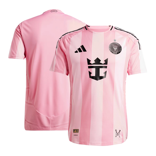 Front and back view of Inter Miami CF 2026-2027 home pink authentic jersey by Final Third Kit