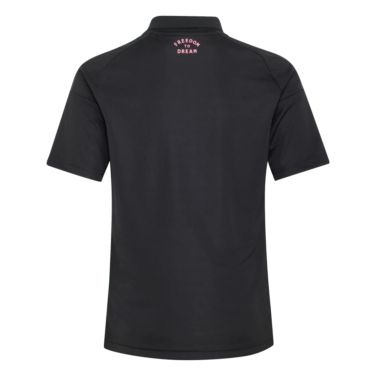 Back view of youth Inter Miami CF 2026 away black football shirt by Final Third Kit