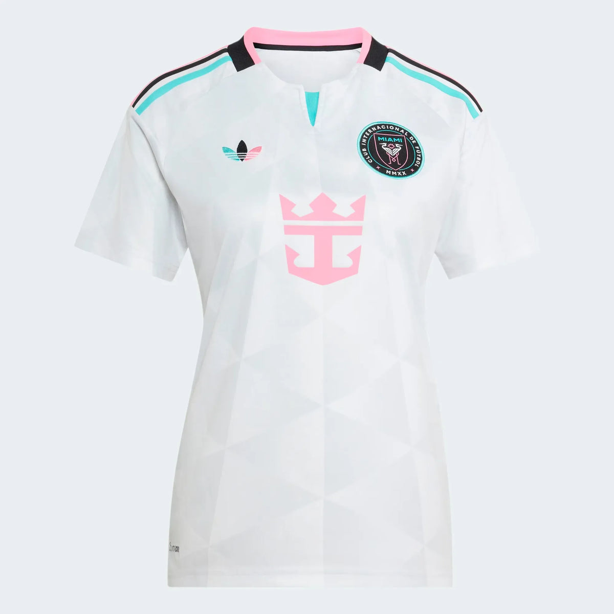 Front view of women's Inter Miami CF 2026 third white replica soccer jersey by Final Third Kit