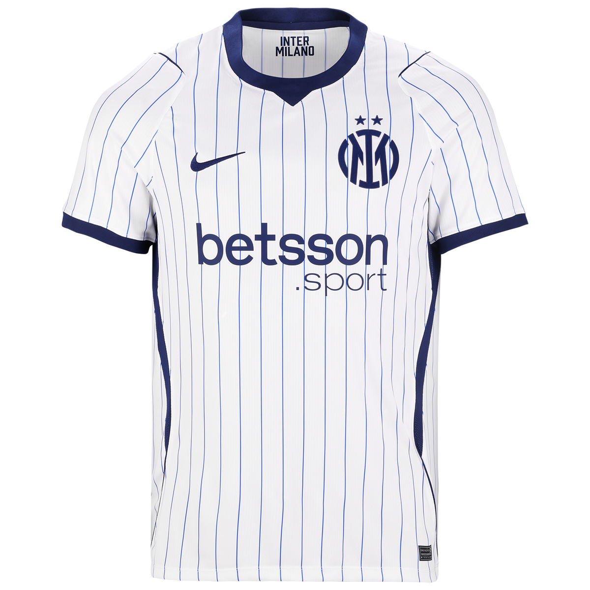 Front view of Inter Milan 2026-2027 away white stadium soccer jersey by Final Third Kit