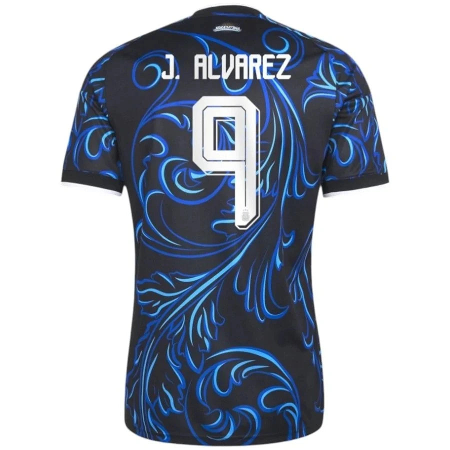 Argentina 2026 World Cup Away Stadium Replica Jersey With J. Álvarez #9 Printing 