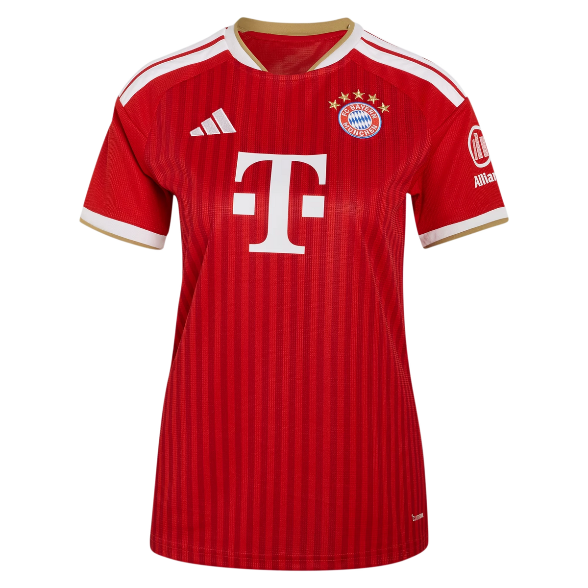 Front view of women's Bayern Munich 2026-2027 home red replica soccer jersey by Final Third Kit