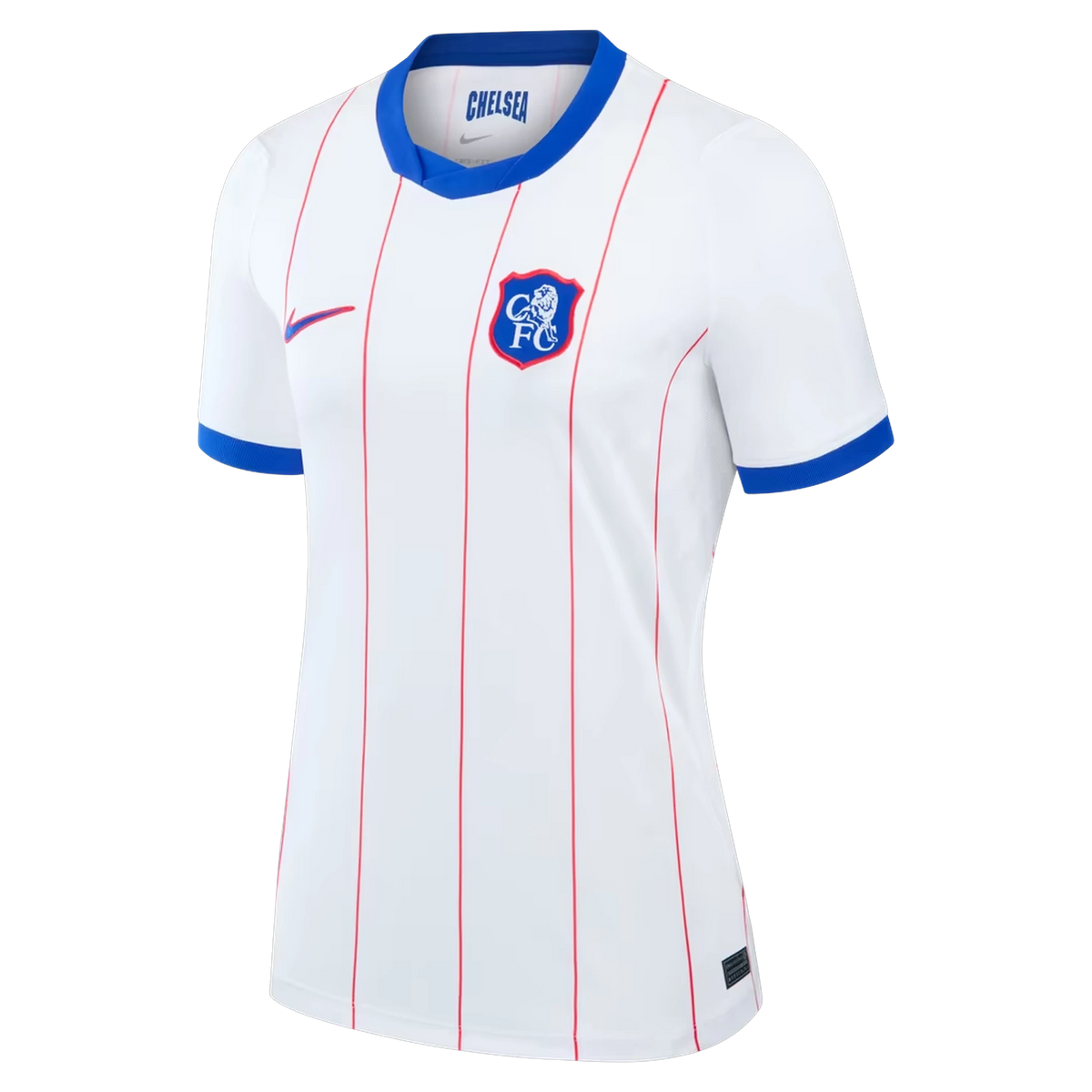 Front view of women's Chelsea 2026-2027 third white stadium replica soccer jersey by Final Third Kit