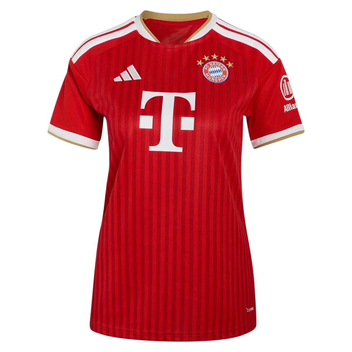 Front view of women's Bayern Munich 2026-2027 home red replica soccer jersey by Final Third Kit