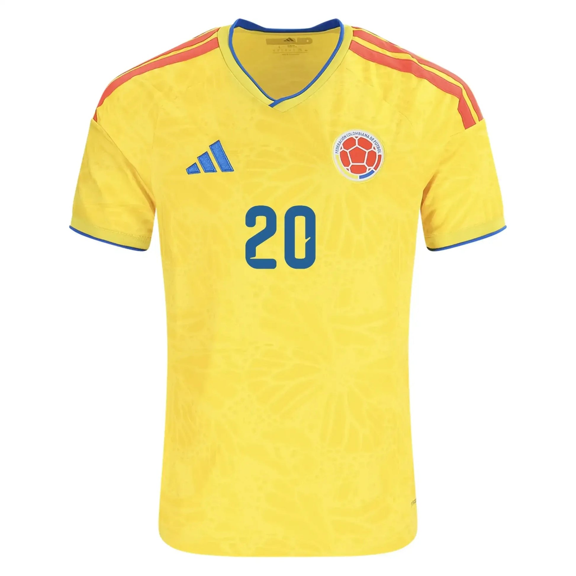 Colombia 2026 Home Soccer Jersey - Juan Fernando Quintero #20 front view