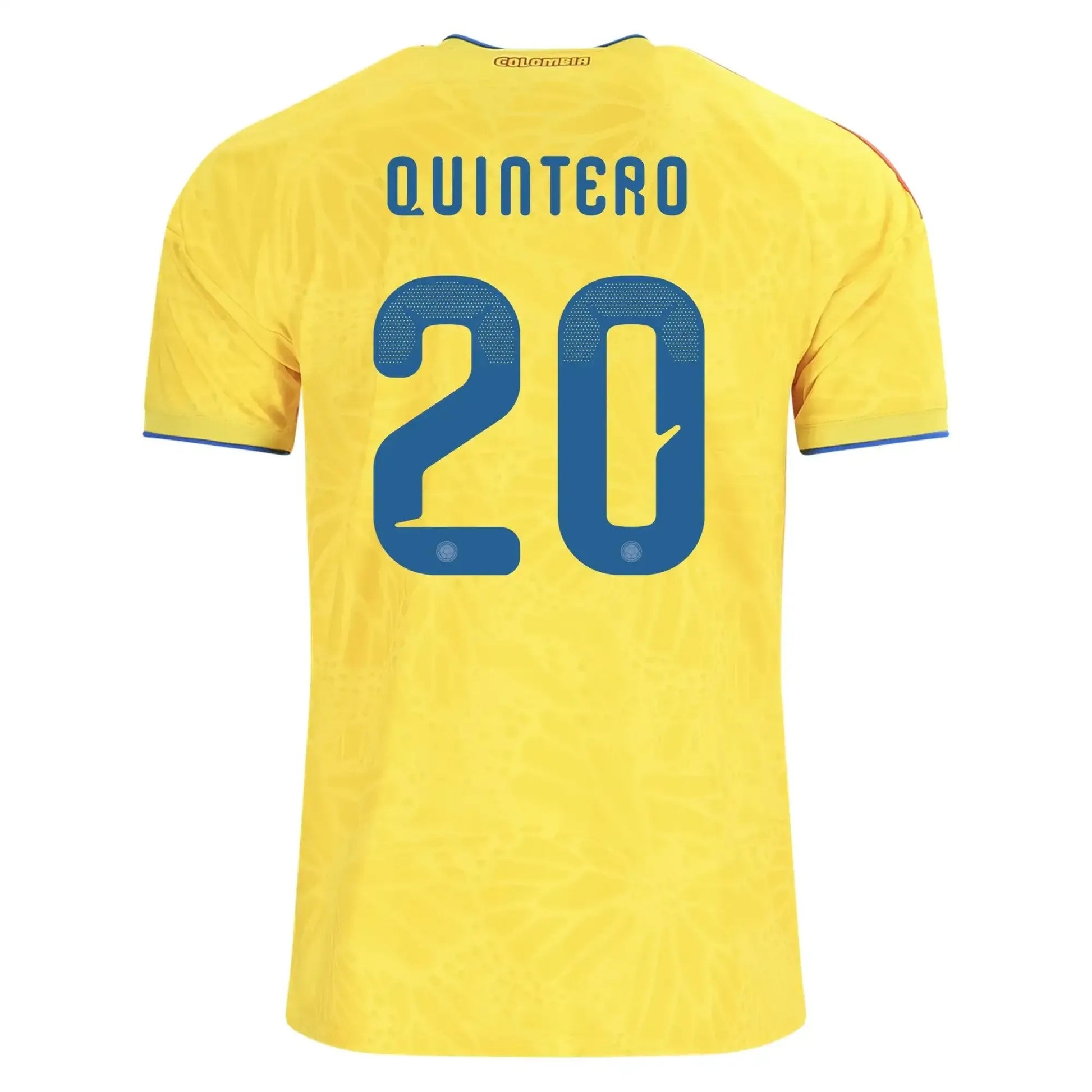 Colombia 2026 Home Soccer Jersey - Juan Fernando Quintero #20 back view