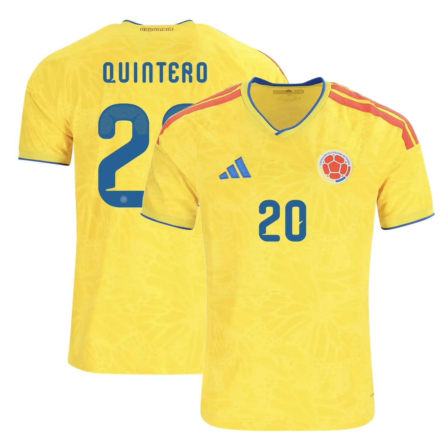 Colombia 2026 Home Soccer Jersey - Juan Fernando Quintero #20