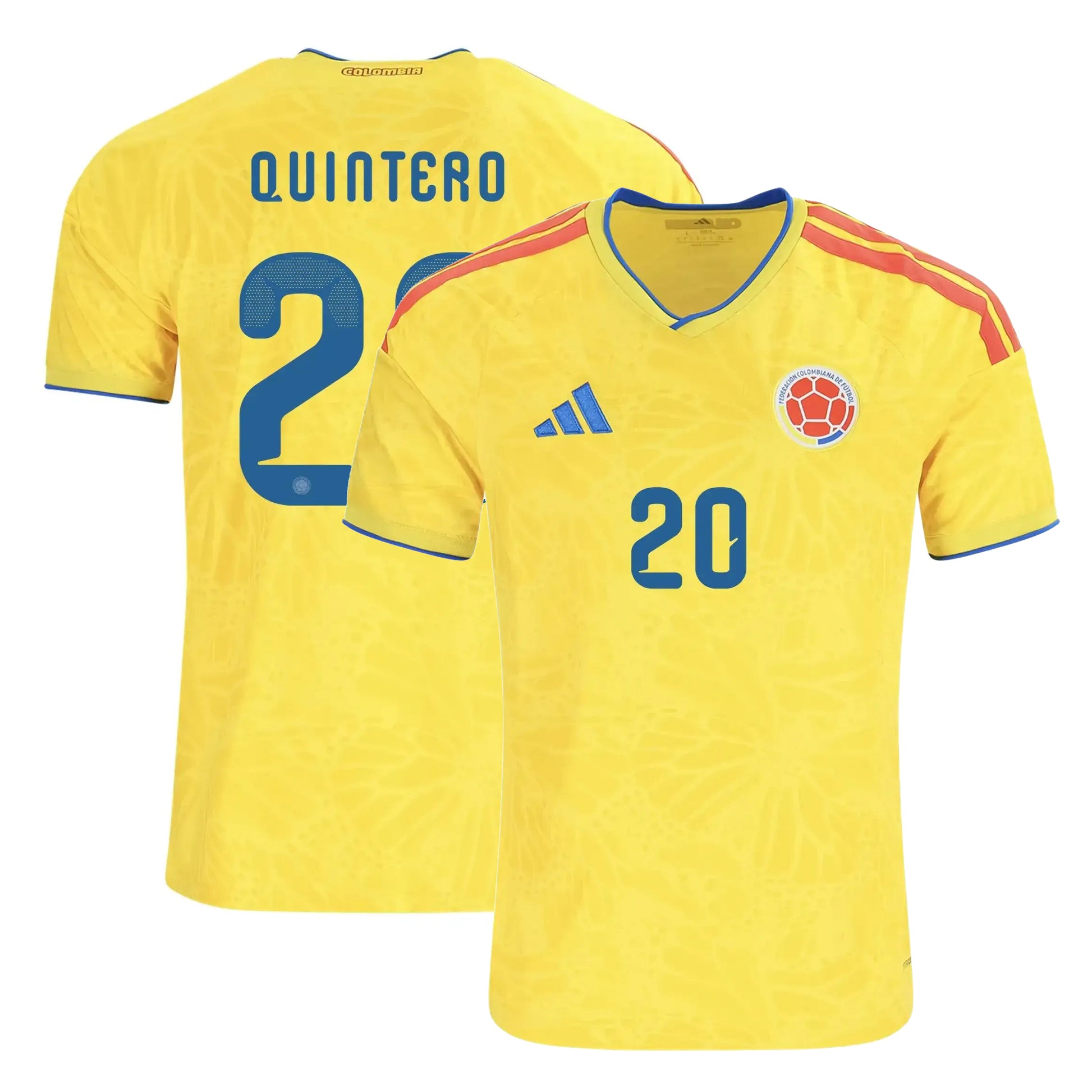 Colombia 2026 Home Soccer Jersey - Juan Fernando Quintero #20