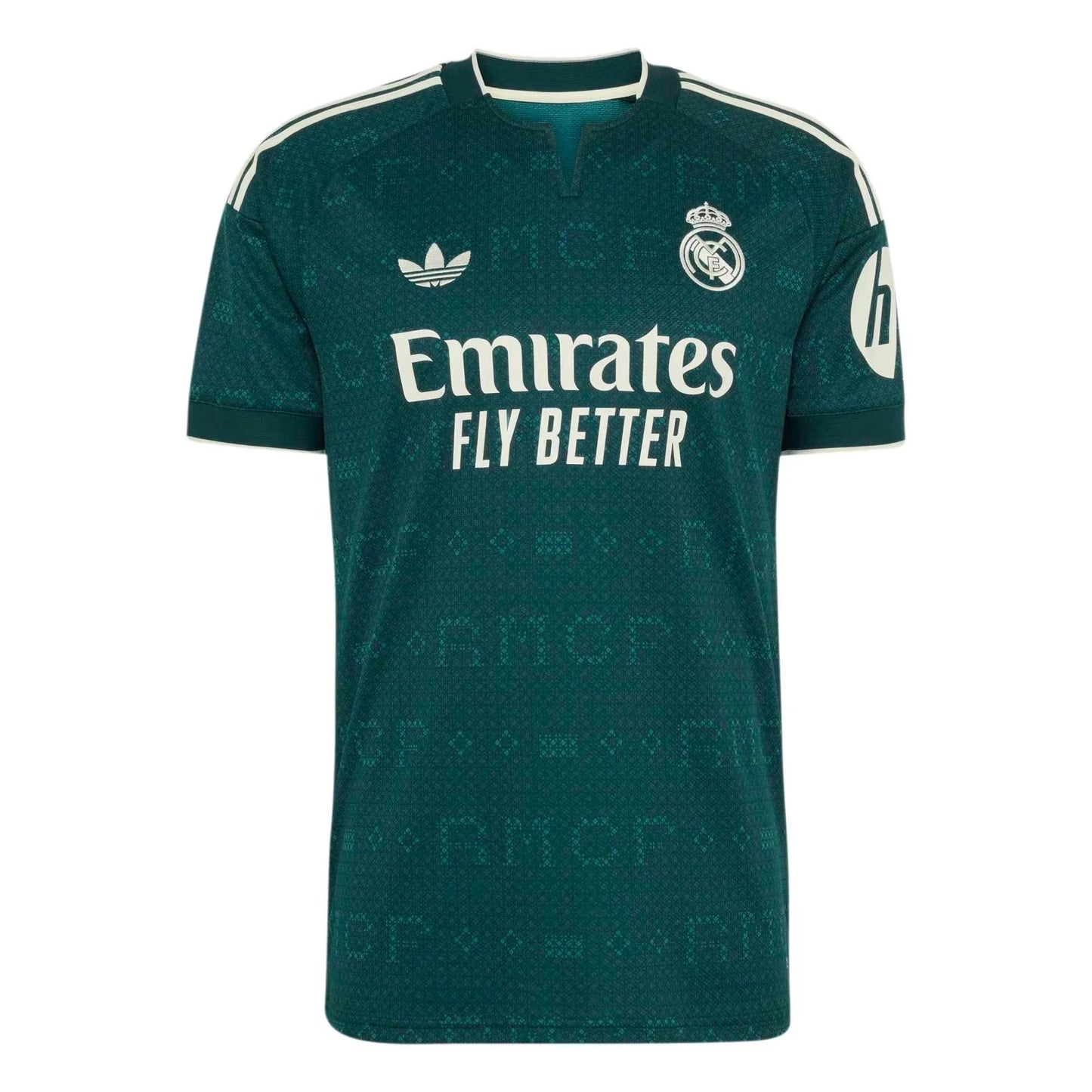 Front view of men's Real Madrid 2026-2027 away green replica soccer jersey by Final Third Kit