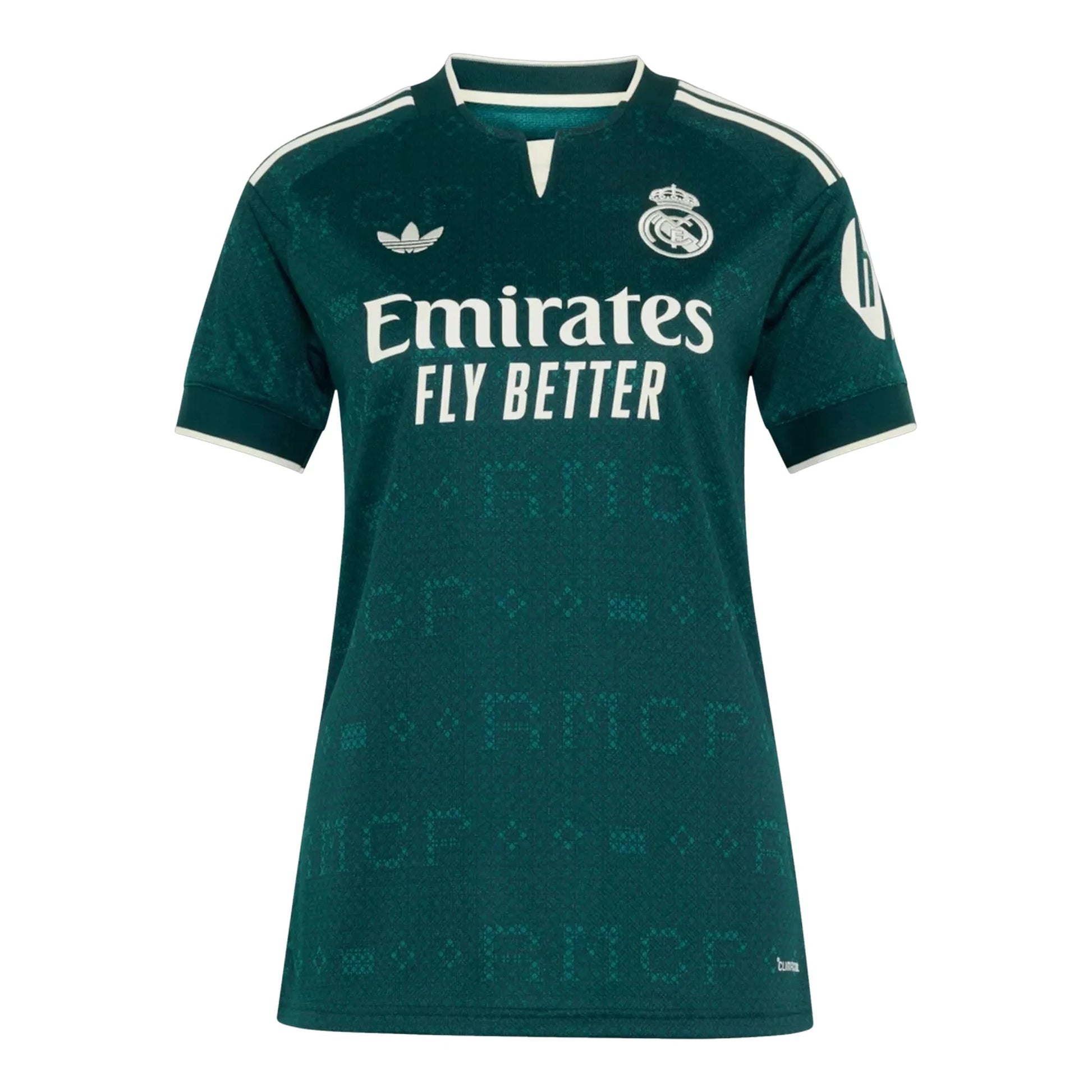 Front view of women's Real Madrid 2026-2027 away green replica soccer jersey by Final Third Kit