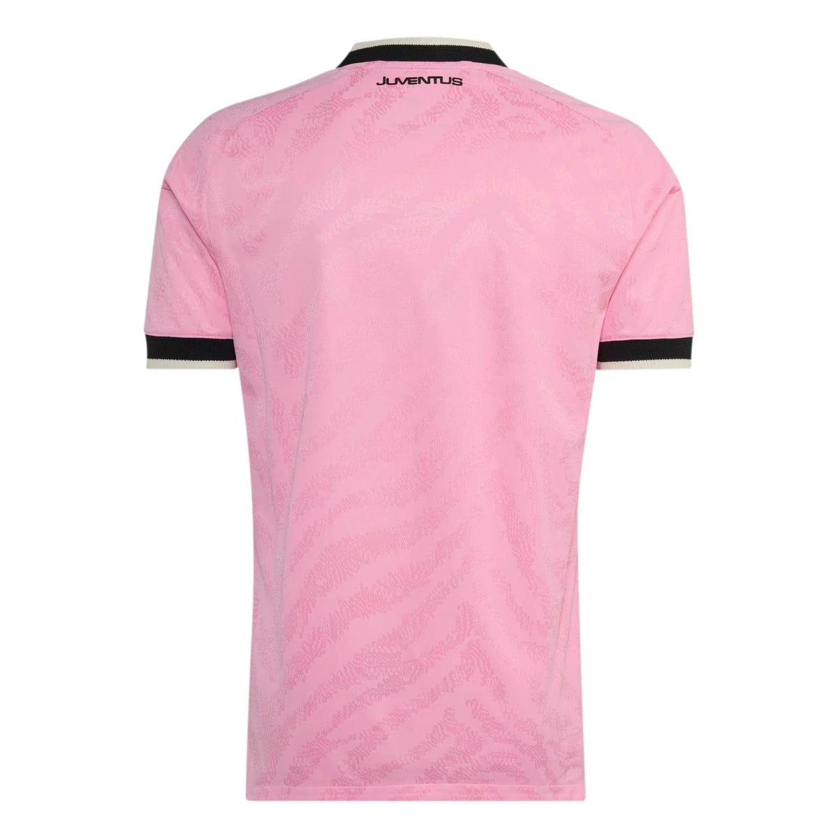 Back view of Juventus 2026-2027 away pink on-field authentic football shirt by Final Third Kit