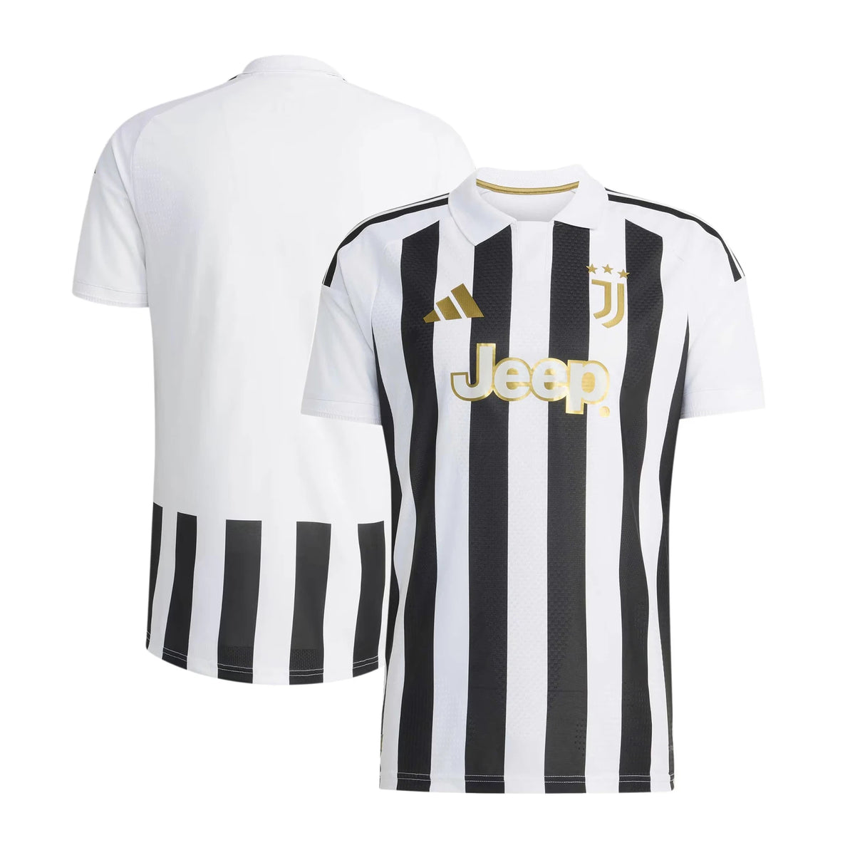 Front and back view of Juventus 2026-2027 home white on-field authentic jersey by Final Third Kit