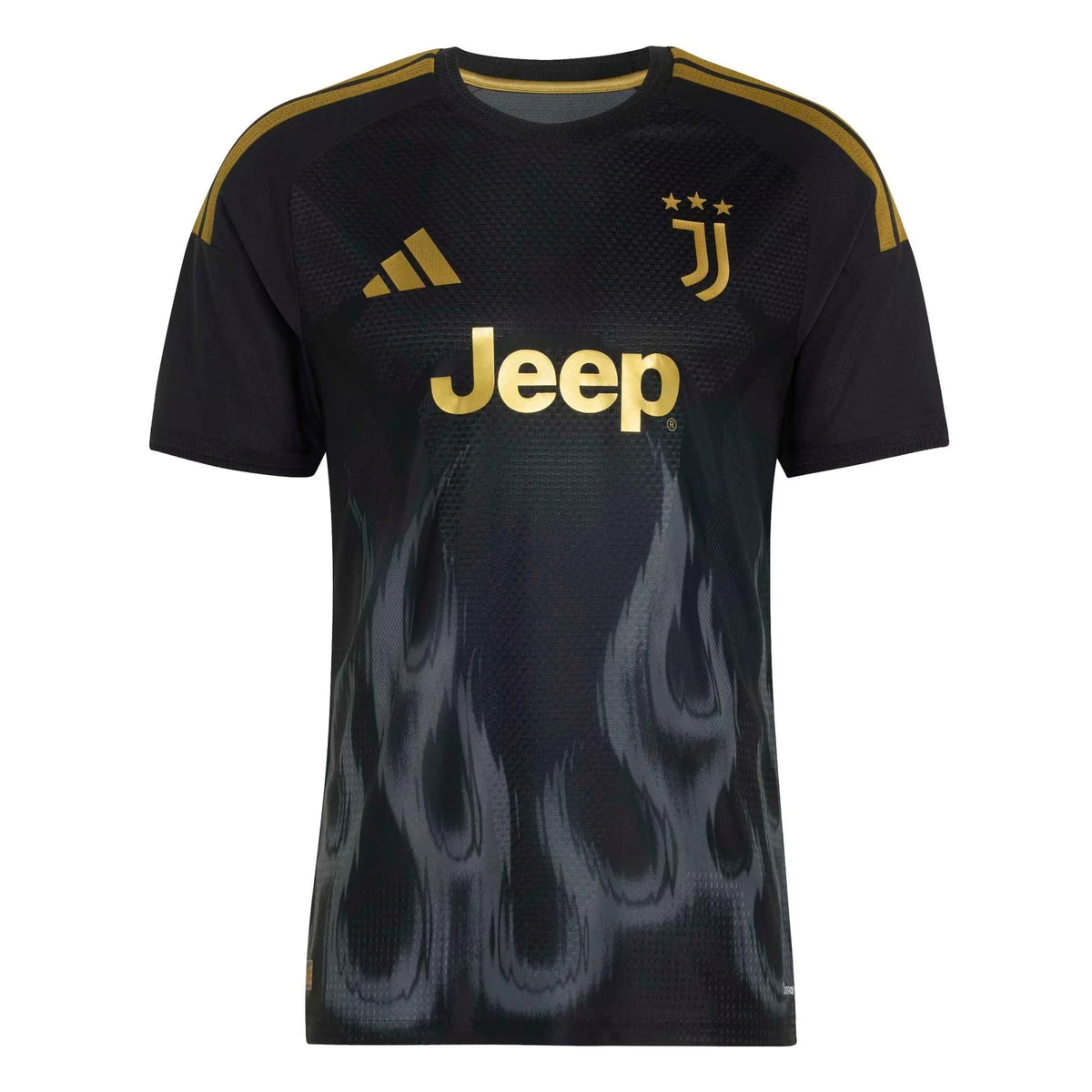 Front view of Juventus 2026-2027 third black on-field authentic soccer jersey by Final Third Kit