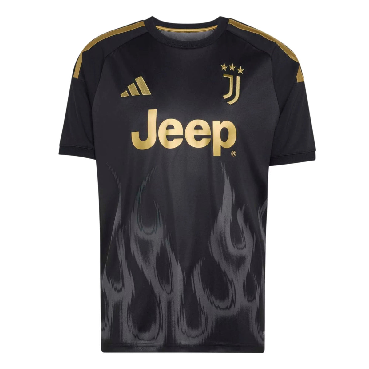 Front view of Juventus 2026-2027 third black replica soccer jersey by Final Third Kit