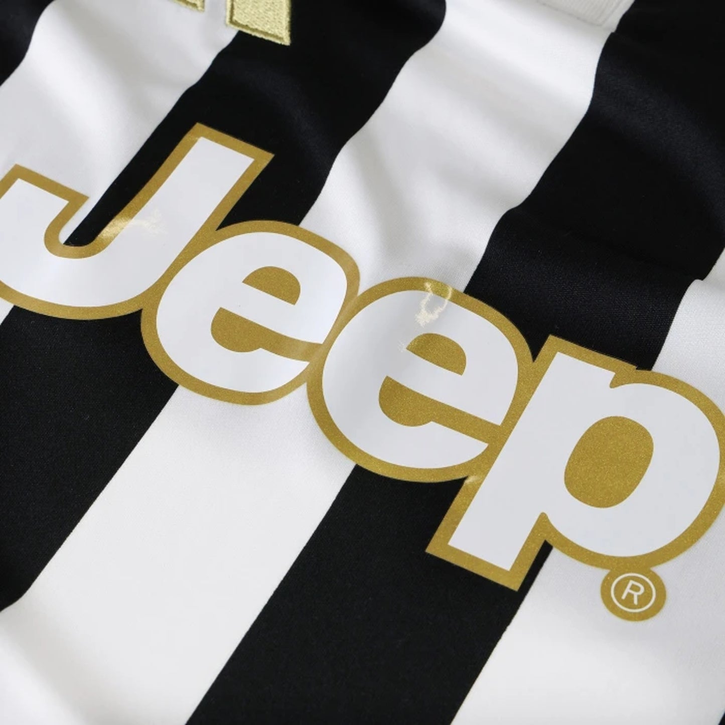 Detail of Jeep sponsor logo on Juventus 2026/27 women's jersey