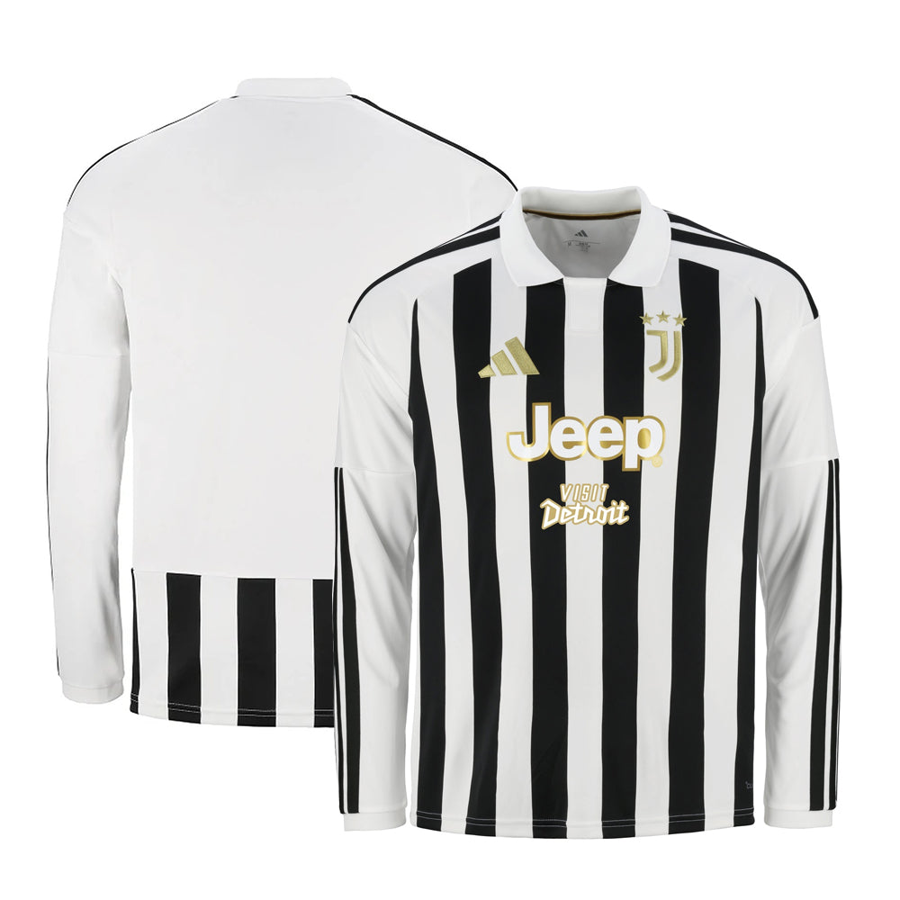 Juventus 2026/27 long sleeve home jersey front and back view