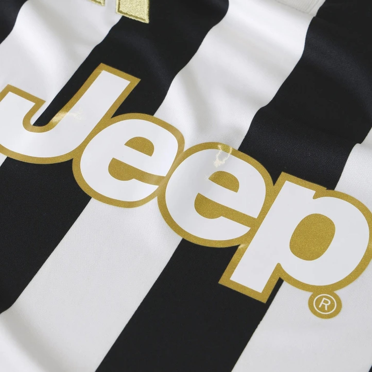 Close-up of Jeep logo on Juventus 2026/27 home jersey