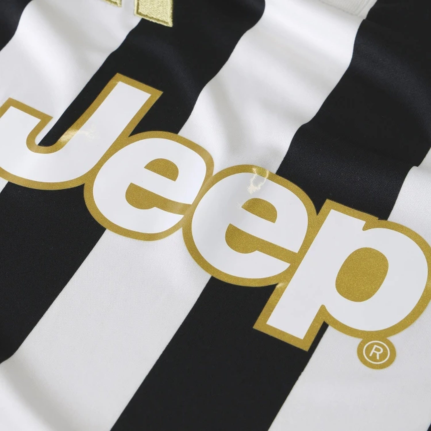 Close-up of Jeep logo on Juventus 2026/27 home jersey