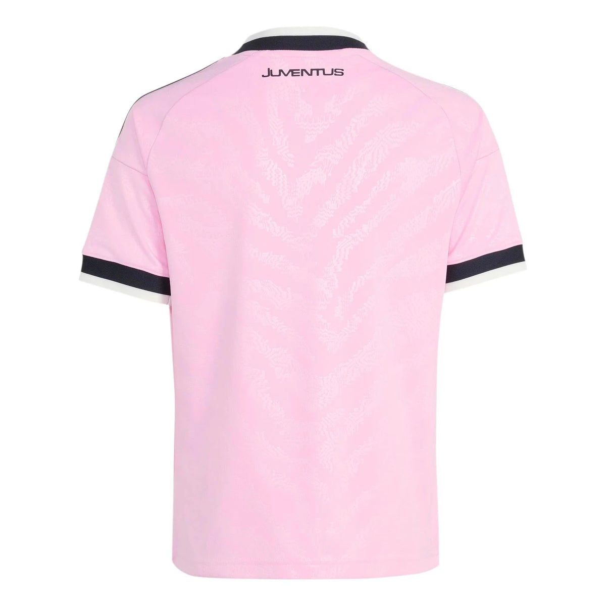 Back view of youth Juventus 2026-2027 away pink replica football shirt by Final Third Kit