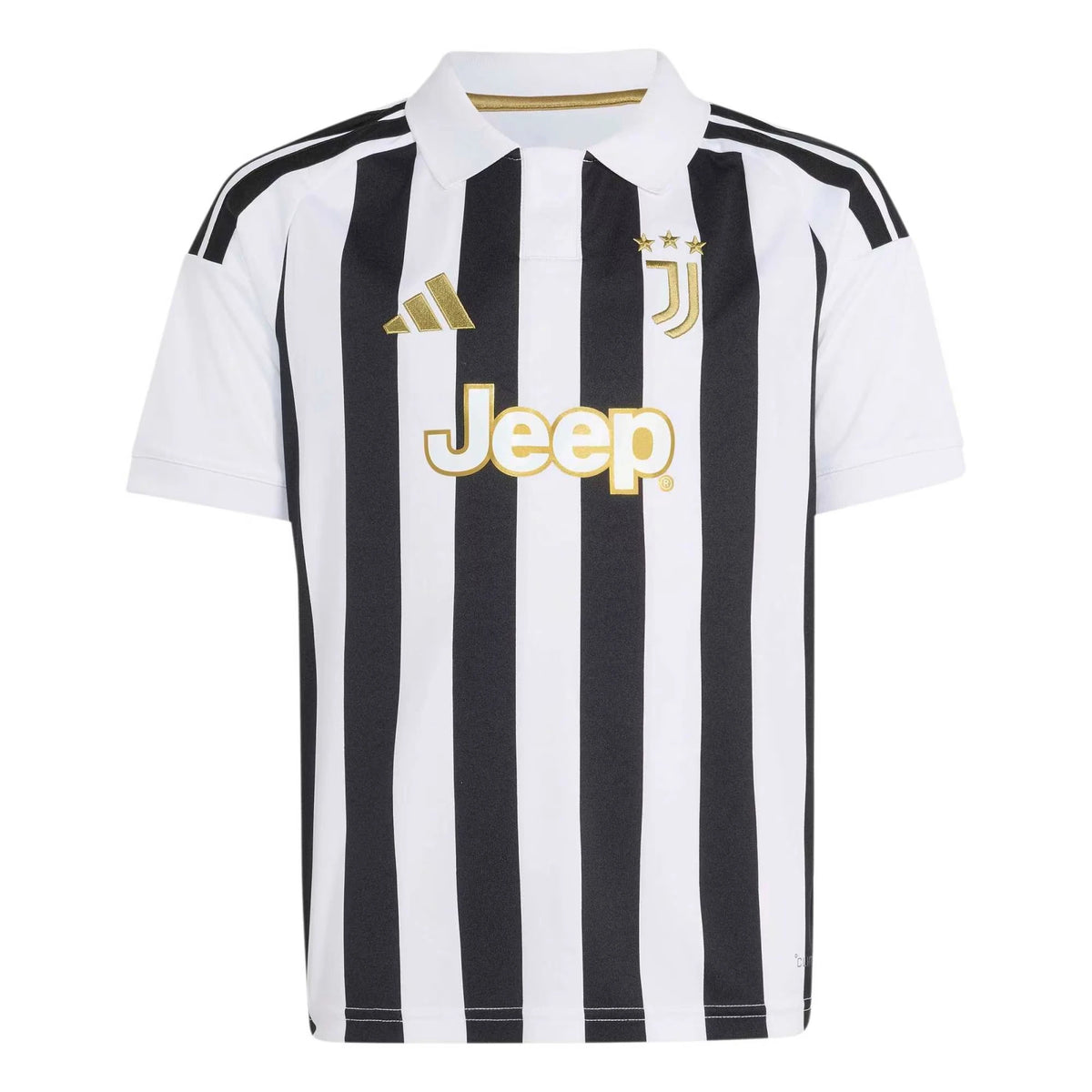 Front view of youth Juventus 2026-2027 home white replica soccer jersey by Final Third Kit