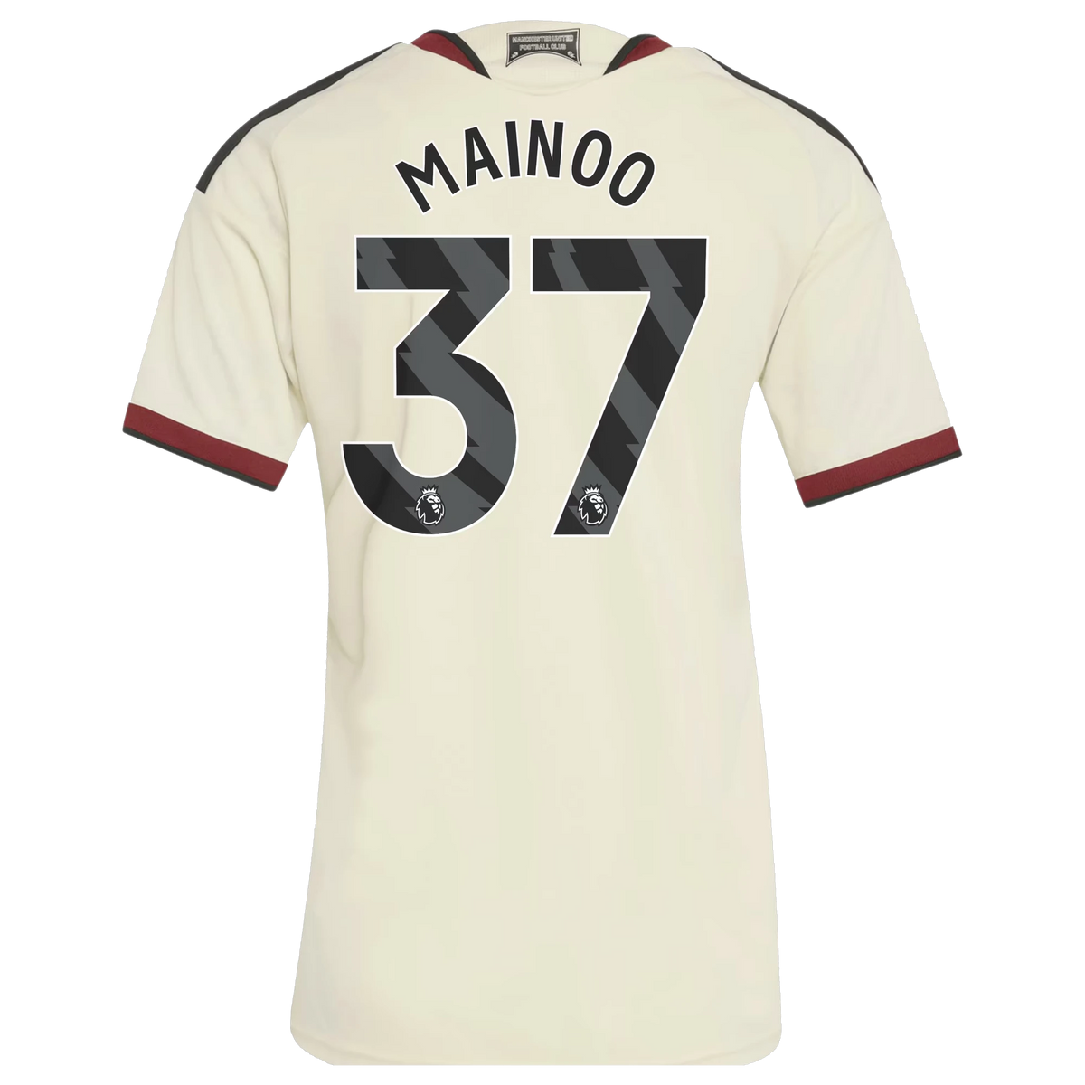 Back view of women's Manchester United 2026-2027 third cream replica football shirt with Mason Mount name and number 7 printing by Final Third Kit