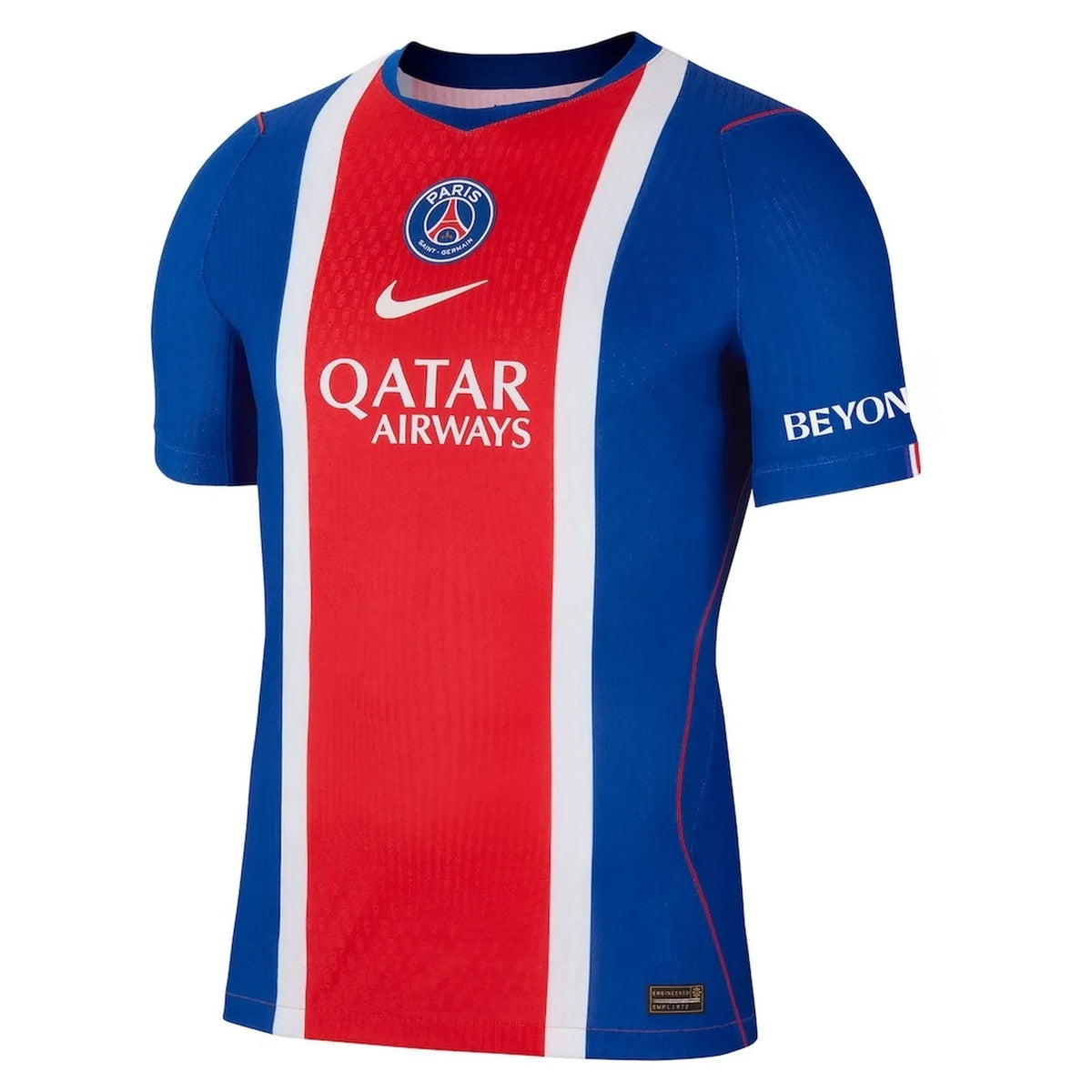 Front view of men's Paris Saint-Germain 2026-2027 home blue match authentic soccer jersey by Final Third Kit