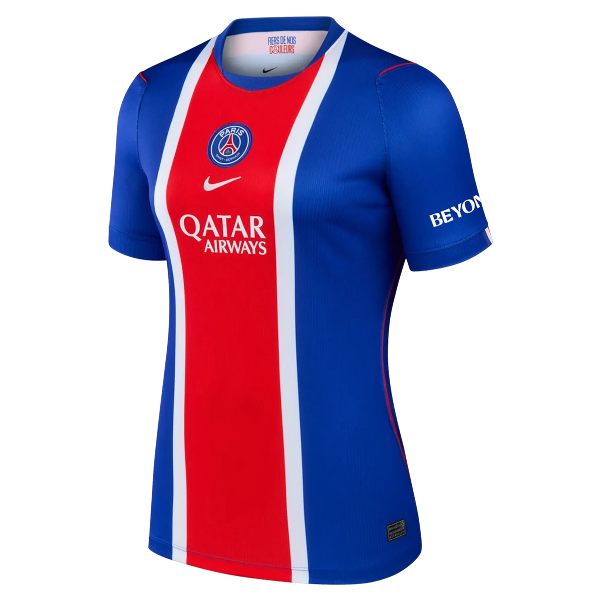Front view of women's Paris Saint-Germain 2026-2027 home blue stadium replica soccer jersey by Final Third Kit