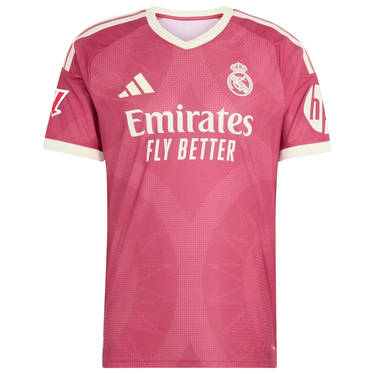 Front view of men's Real Madrid 2026-2027 third pink on-field authentic soccer jersey by Final Third Kit