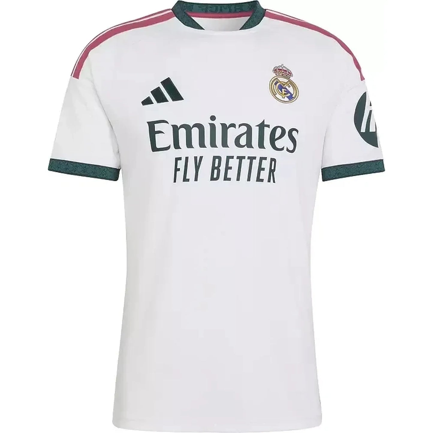 Front view of men's Real Madrid 2026-2027 home white replica soccer jersey by Final Third Kit