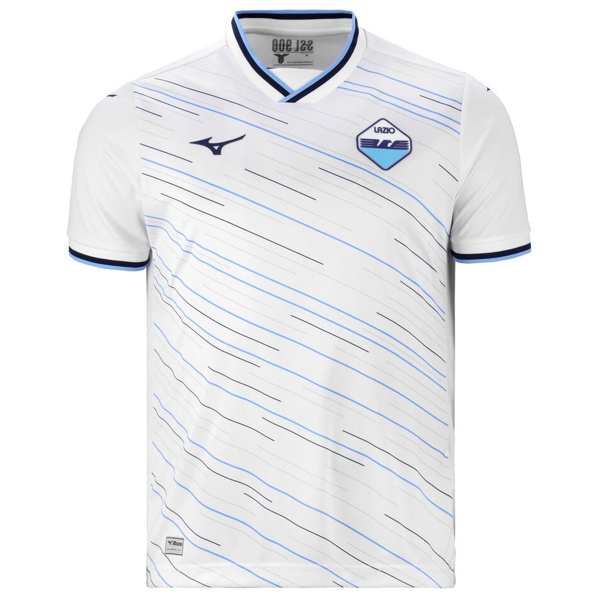 Front view of Lazio 2026-2027 away white stadium replica soccer jersey by Final Third Kit