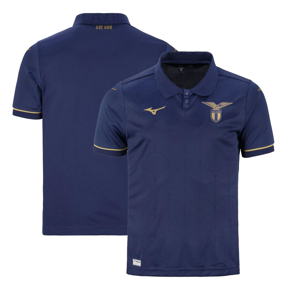 Front and back view of Lazio 2026-2027 third navy stadium replica jersey by Final Third Kit