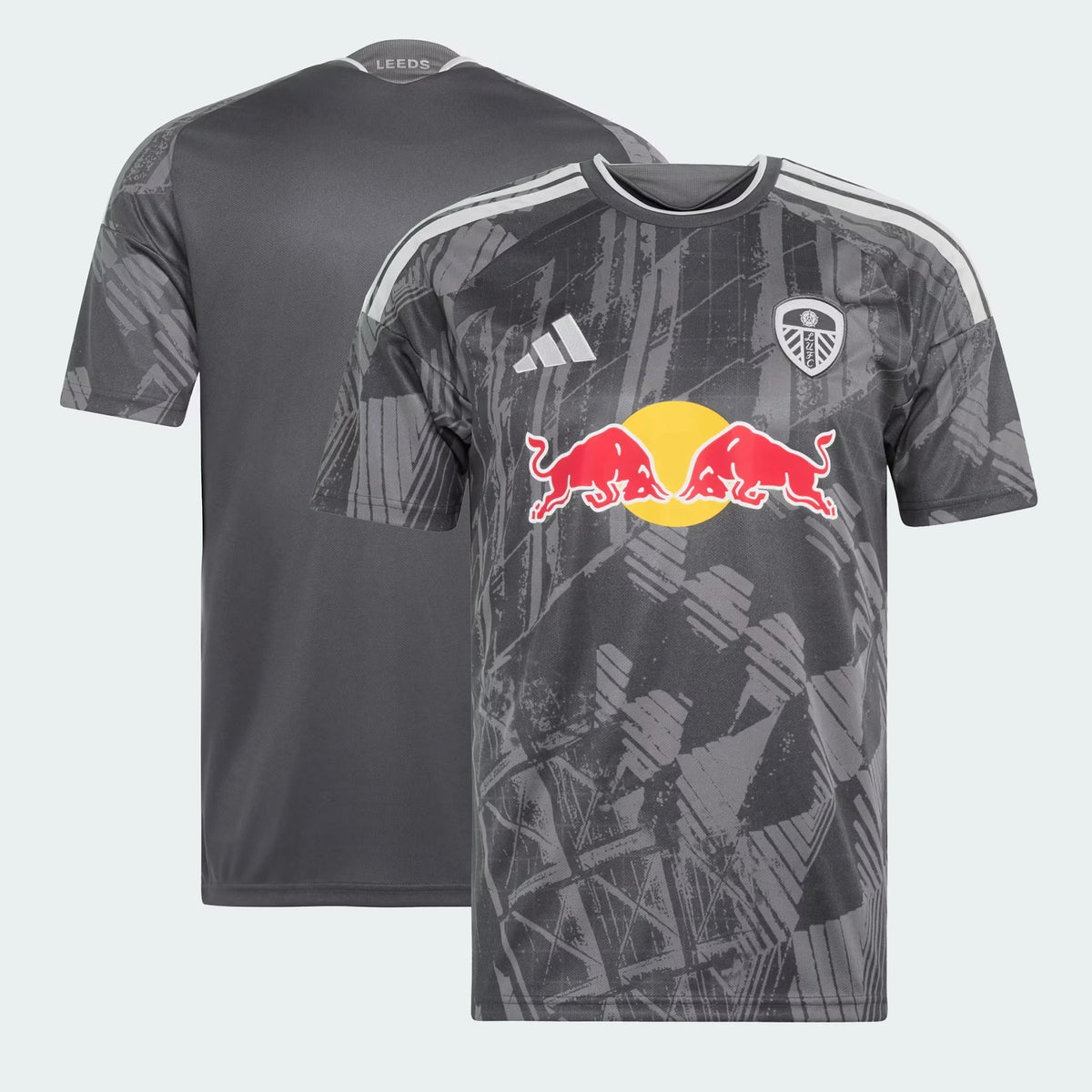 Front and back view of Leeds United 2026-2027 third grey replica jersey by Final Third Kit