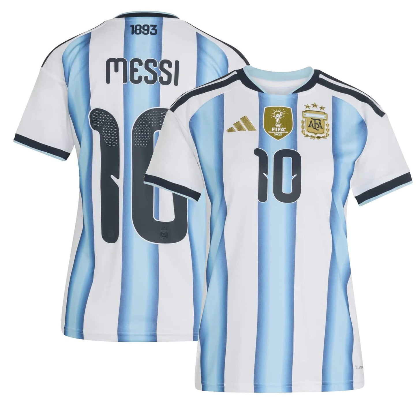 Argentina adidas Home Shirt 2026 - Womens with Messi 10 printing