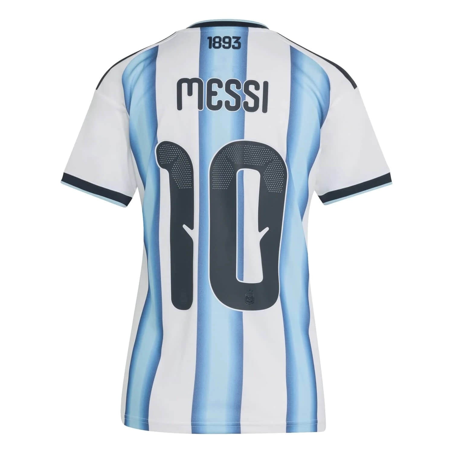 Argentina adidas Home Shirt 2026 - Womens with Messi 10 printing back view