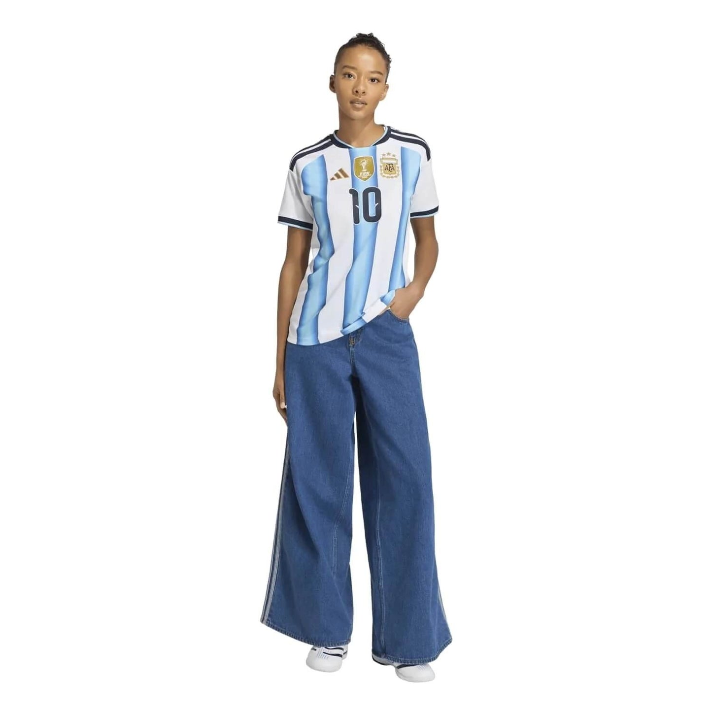 women wearing a argentina jersey