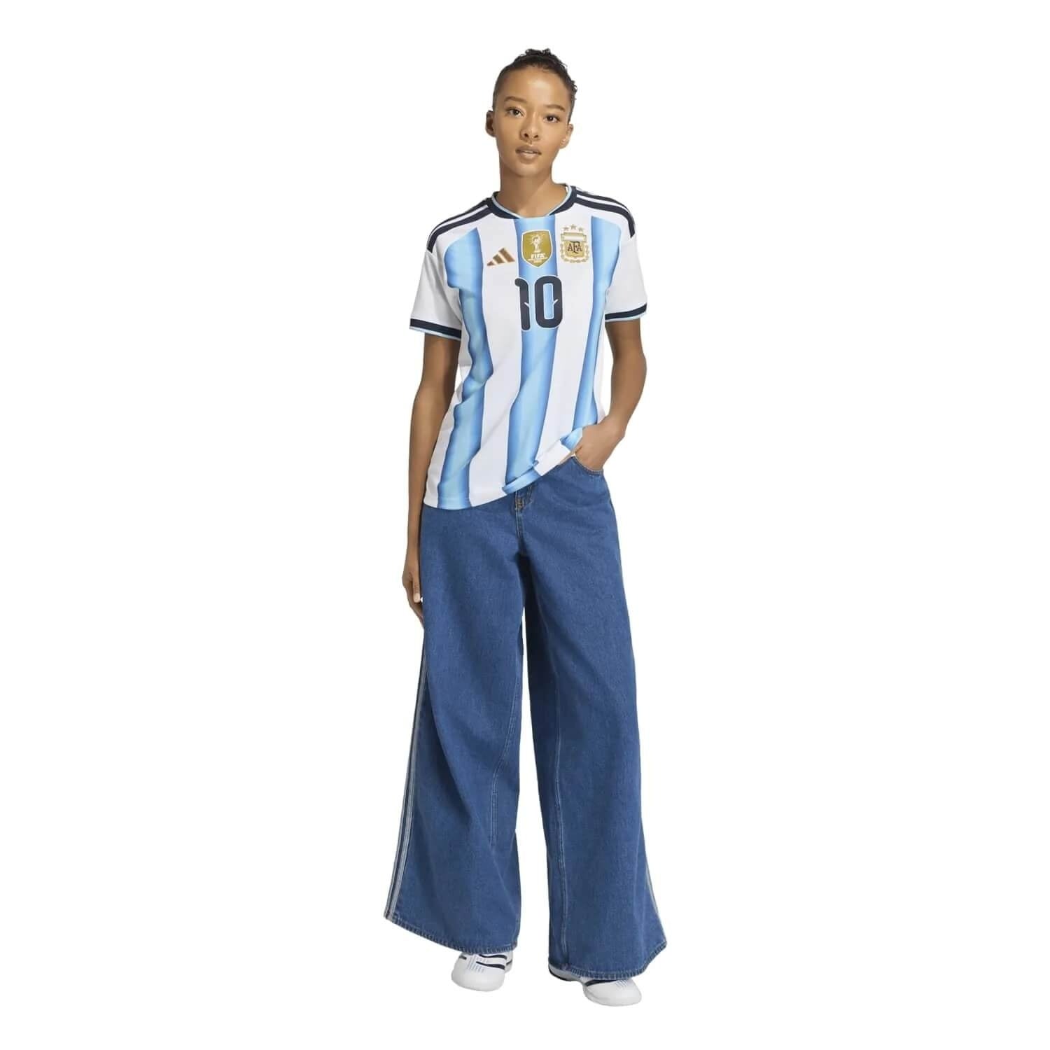 women wearing a argentina jersey