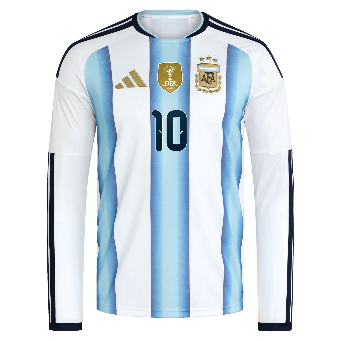 Argentina 2026 World Cup Home Men's Long-Sleeve Stadium Replica Jersey With Messi #10 Printing Front View