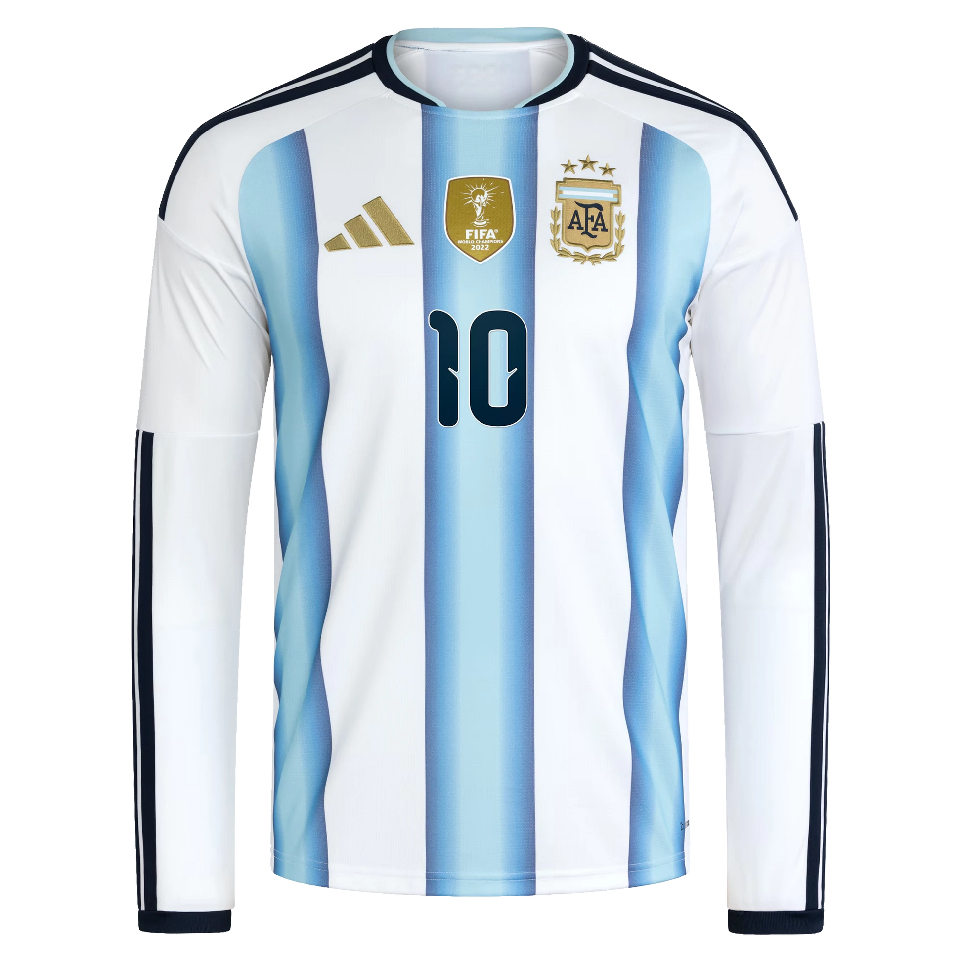 Argentina 2026 World Cup Home Men's Long-Sleeve Stadium Replica Jersey With Messi #10 Printing Front View