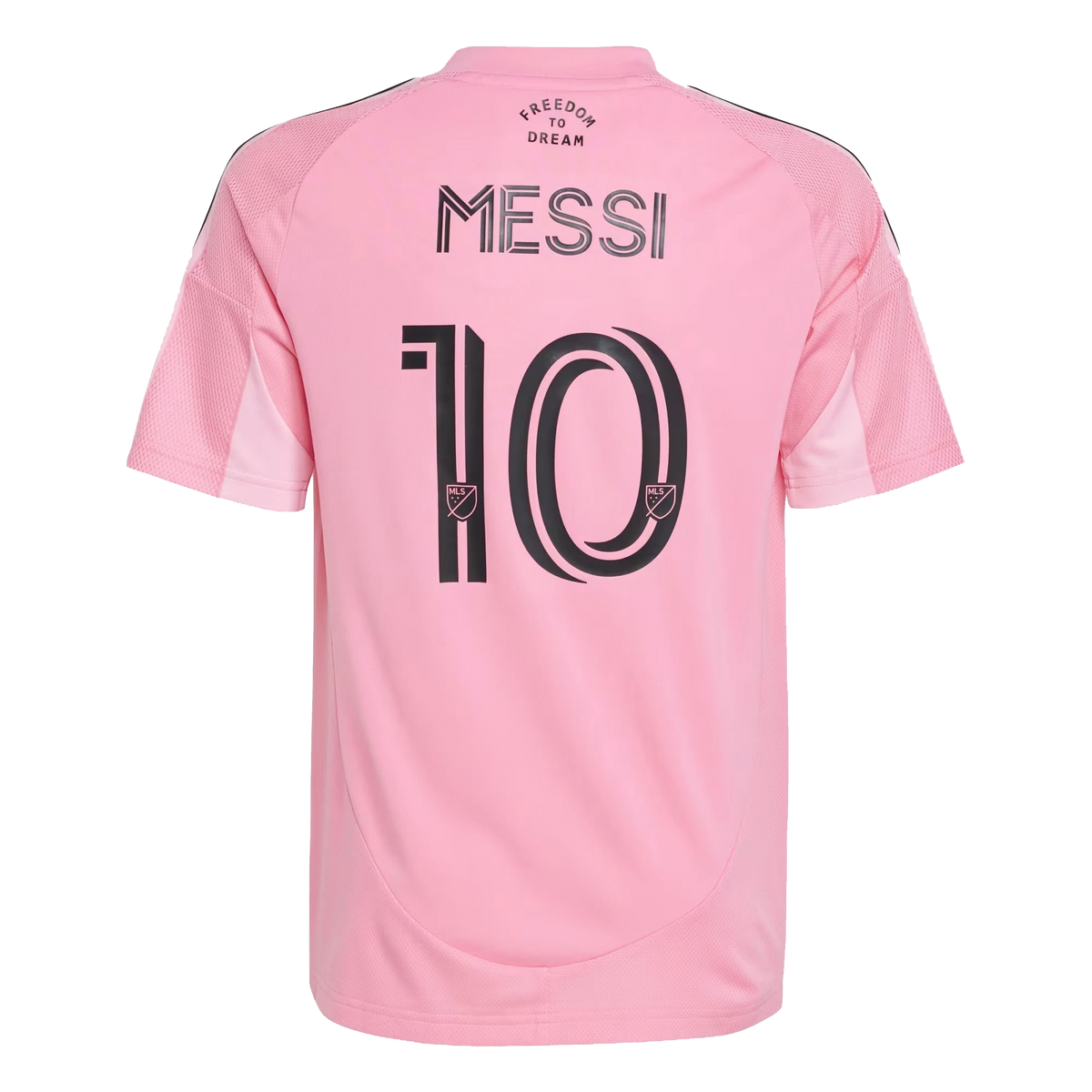 Back view of Inter Miami CF 2026 home pink replica football shirt with Lionel Messi name and number 10 printing by Final Third Kit