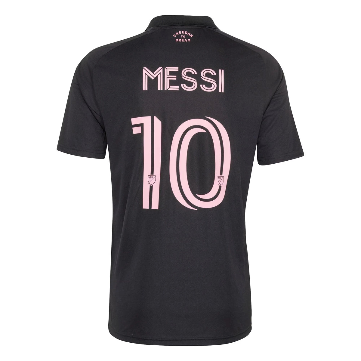 Back view of Inter Miami CF 2026 Presagio black replica football shirt with Lionel Messi name and number 10 printing by Final Third Kit