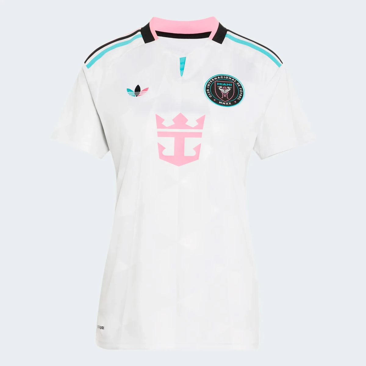 Front view of women's Inter Miami CF 2026 third white replica soccer jersey by Final Third Kit