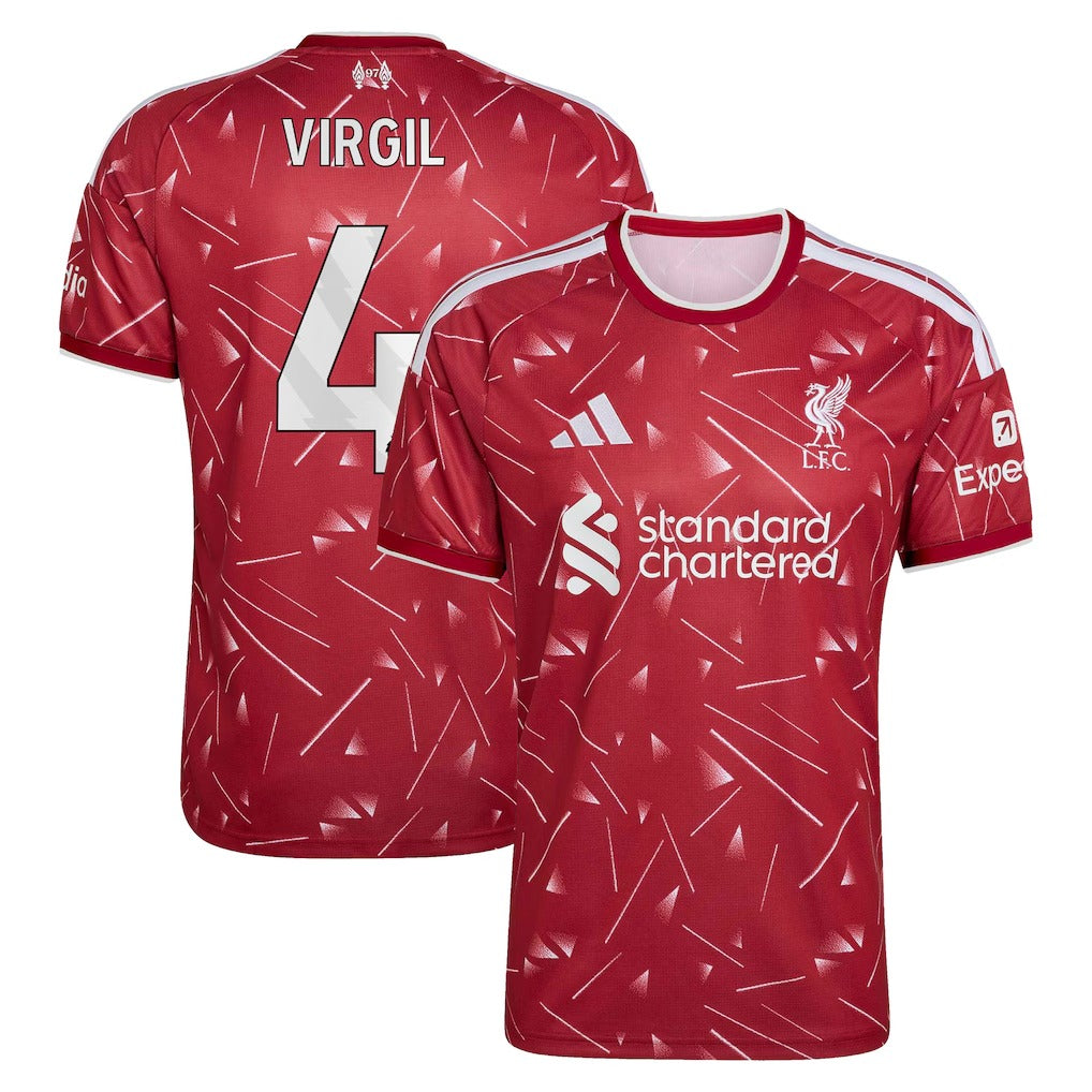 Liverpool 2026/27 home stadium jersey with VIRGIL #4 custom print