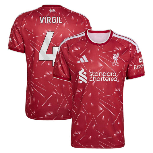 Liverpool 2026/27 home stadium jersey with VIRGIL #4 custom print