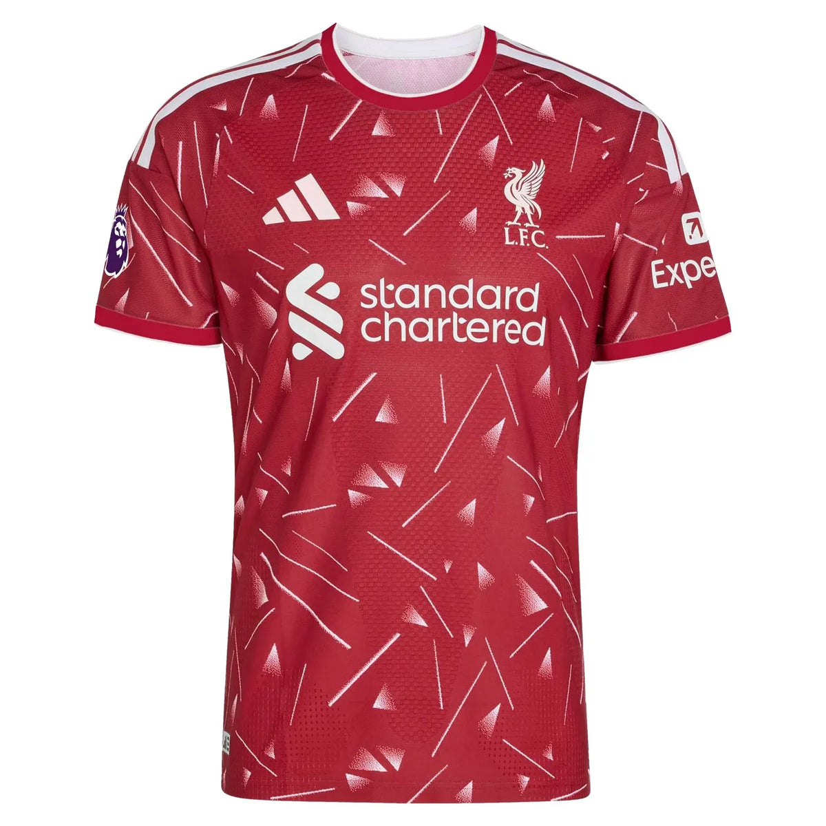 Front view of Liverpool 2026-2027 home red on-field authentic custom soccer jersey by Final Third Kit