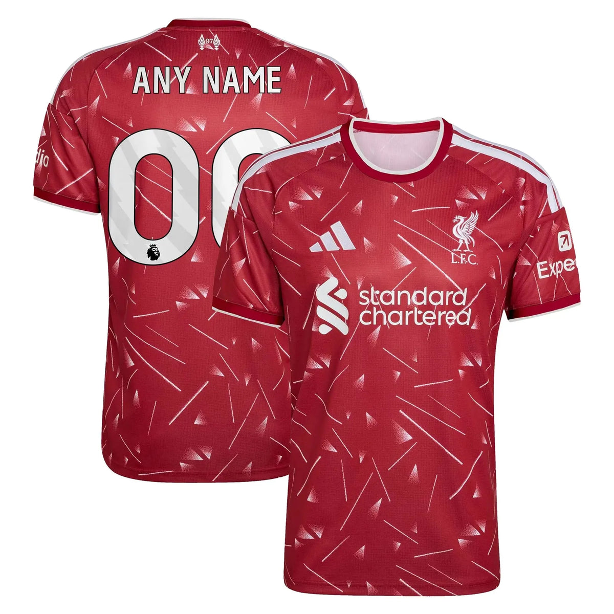 Front and back view of Liverpool 2026-2027 home red replica custom jersey by Final Third Kit