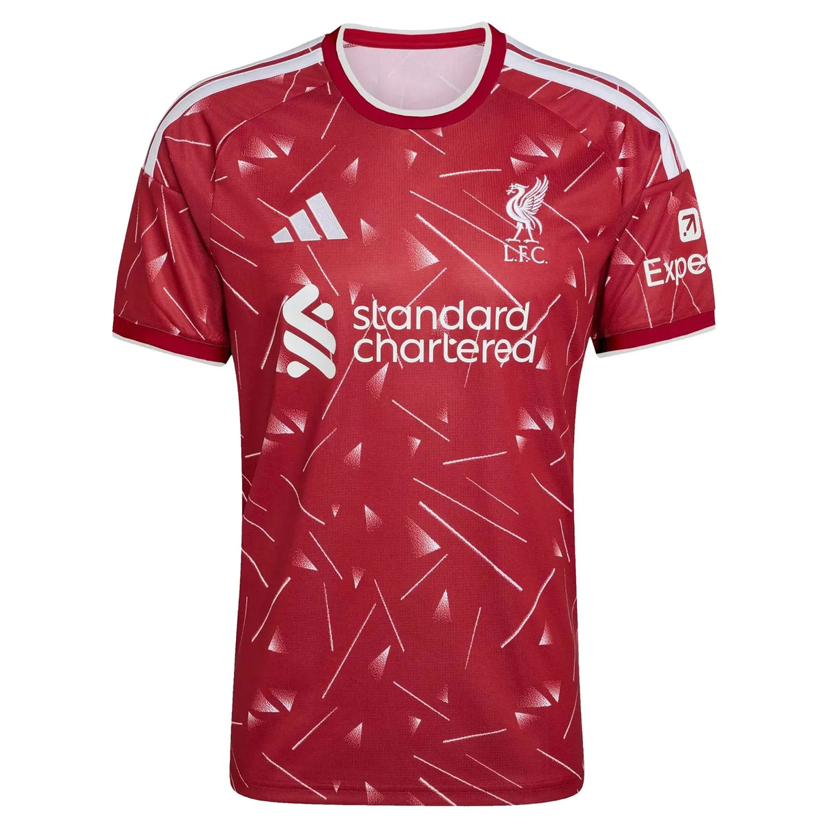 Front view of Liverpool 2026-2027 home red replica custom soccer jersey by Final Third Kit