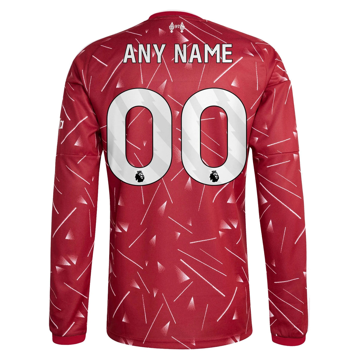 Back view of Liverpool 2026-2027 home red replica long sleeve custom football shirt by Final Third Kit