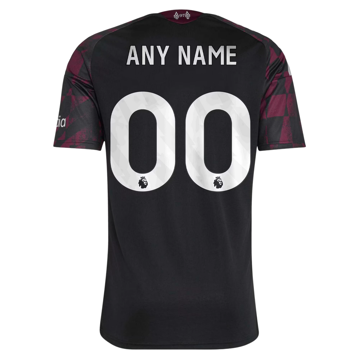 Back view of Liverpool 2026-2027 third black replica custom football shirt by Final Third Kit