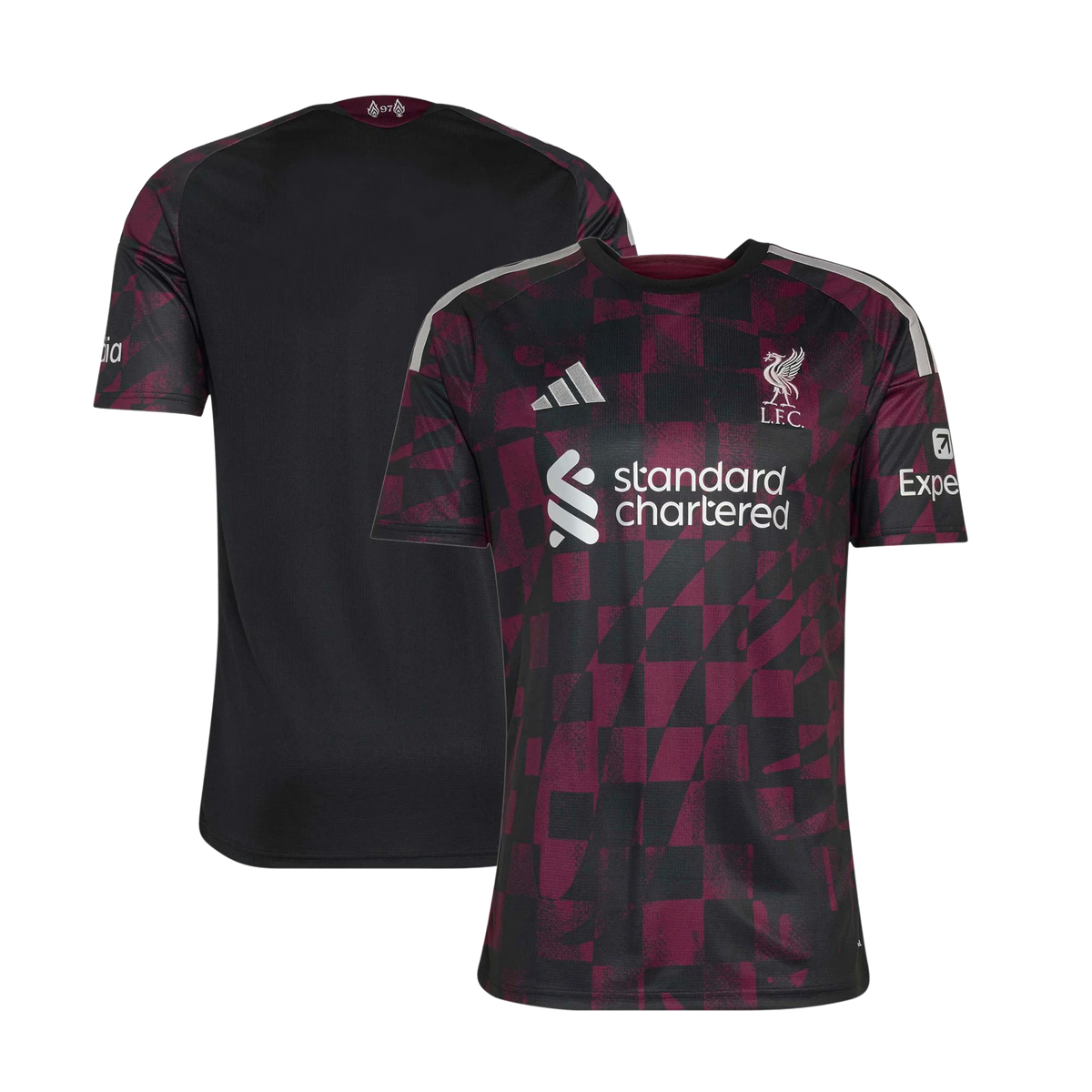 Front and back view of Liverpool 2026-2027 third black replica jersey by Final Third Kit