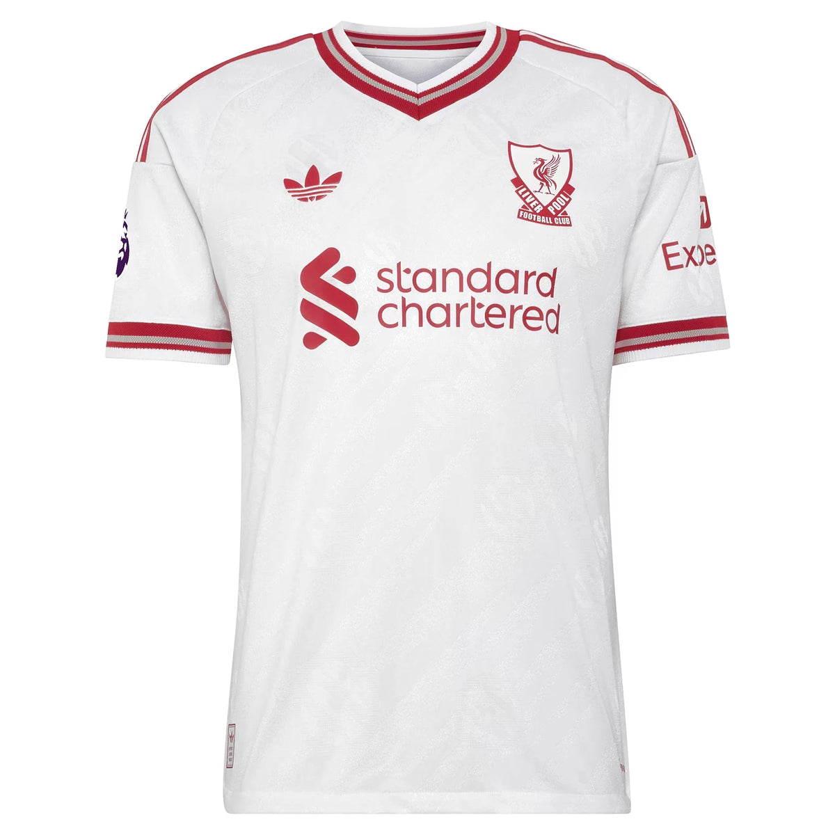 Front view of Liverpool 2026-2027 away white on-field authentic soccer jersey by Final Third Kit